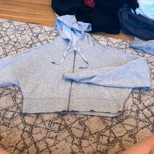 cropped zip up